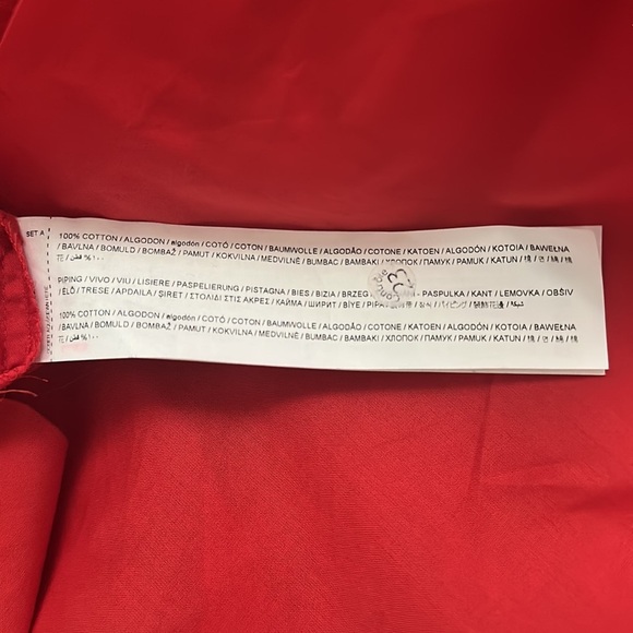 Mango Red Bubble Sleeve Dress - L - Picture 7 of 7